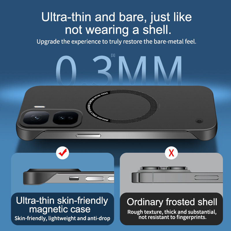 Frameless Phone Case for vivo  - Ultra Thin Frameless Phone Cover review and price